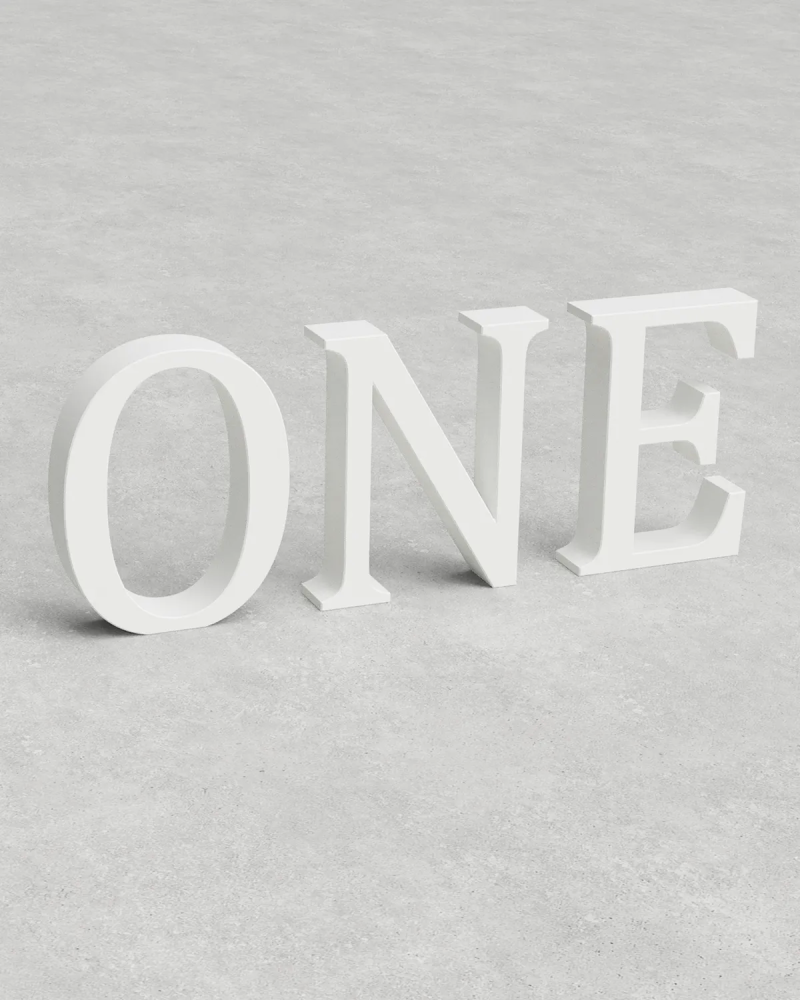 Letter Set ‣ ONE ‣ Style 02