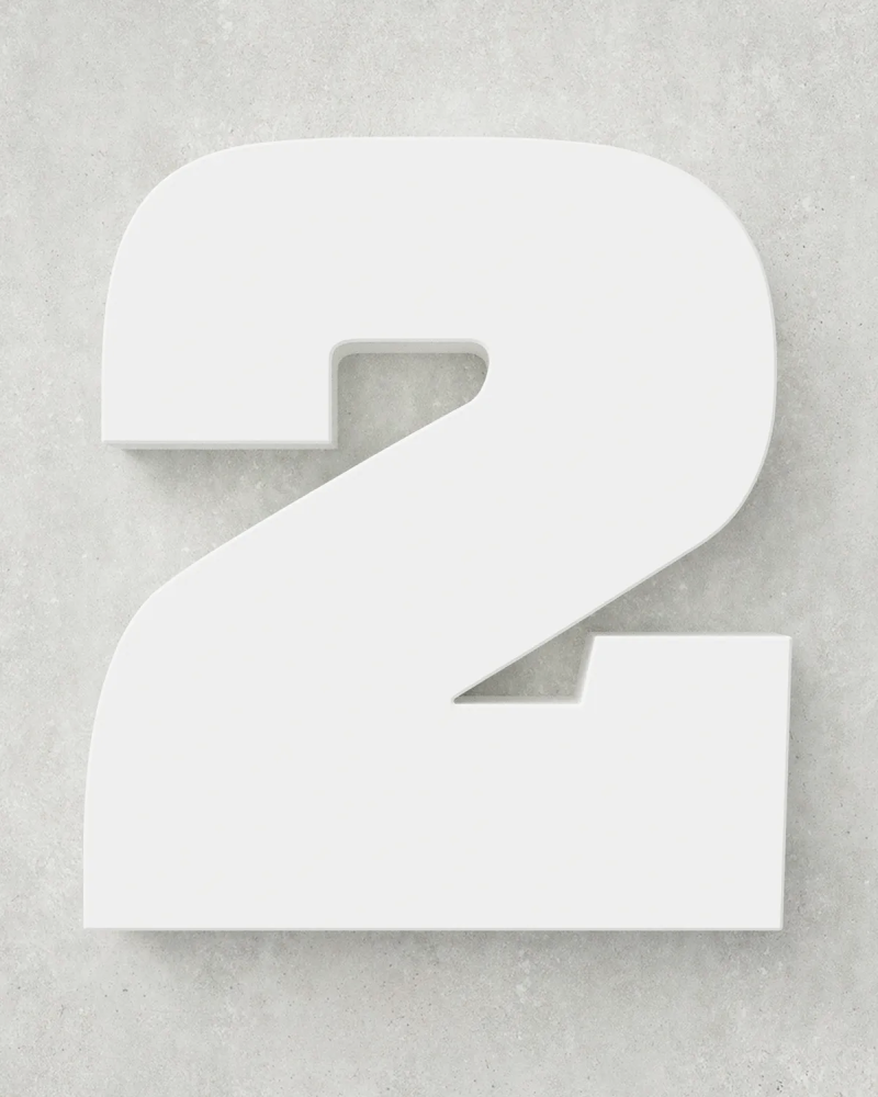 Classic Block ‣ Number 2 (Single Colour)