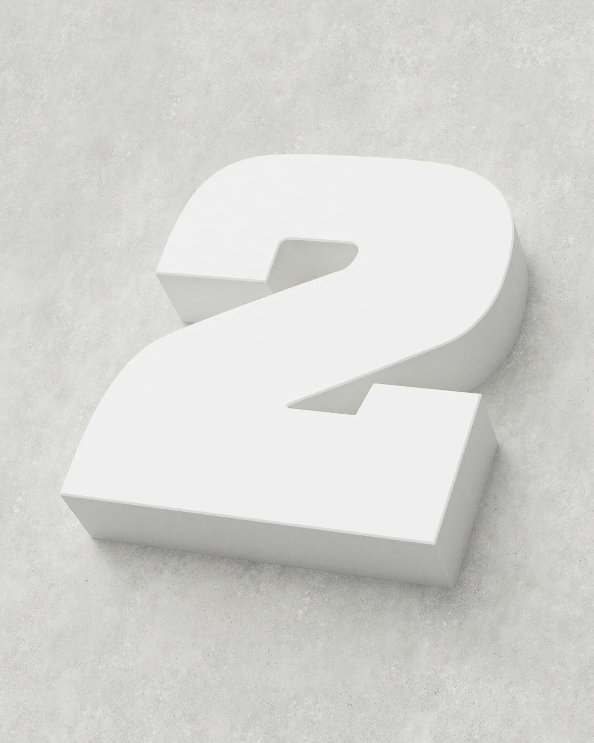 Classic Block ‣ Number 2 (Single Colour)