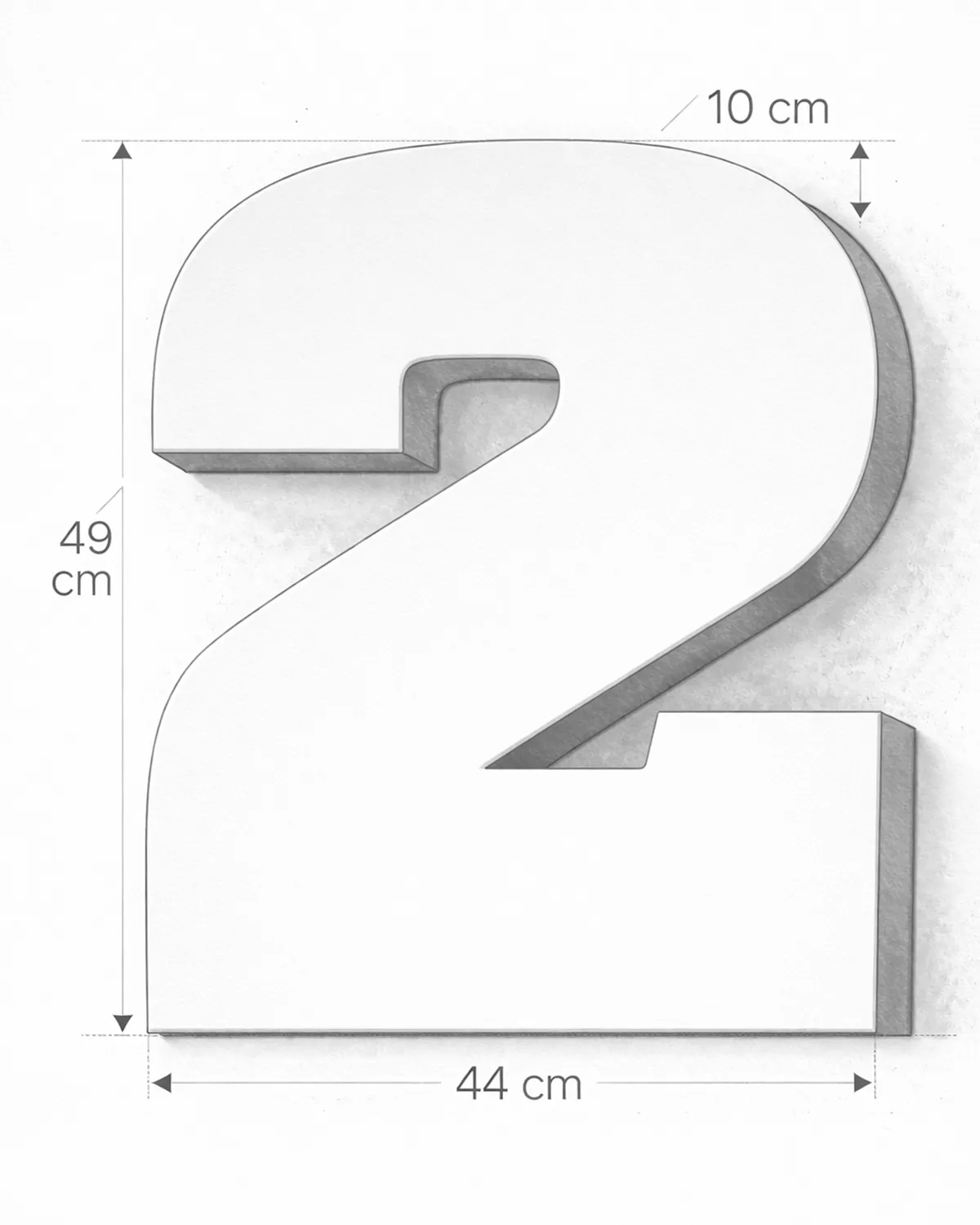 Classic Block ‣ Number 2 (Single Colour)