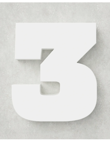 Classic Block ‣ Number 3 (Single Colour)