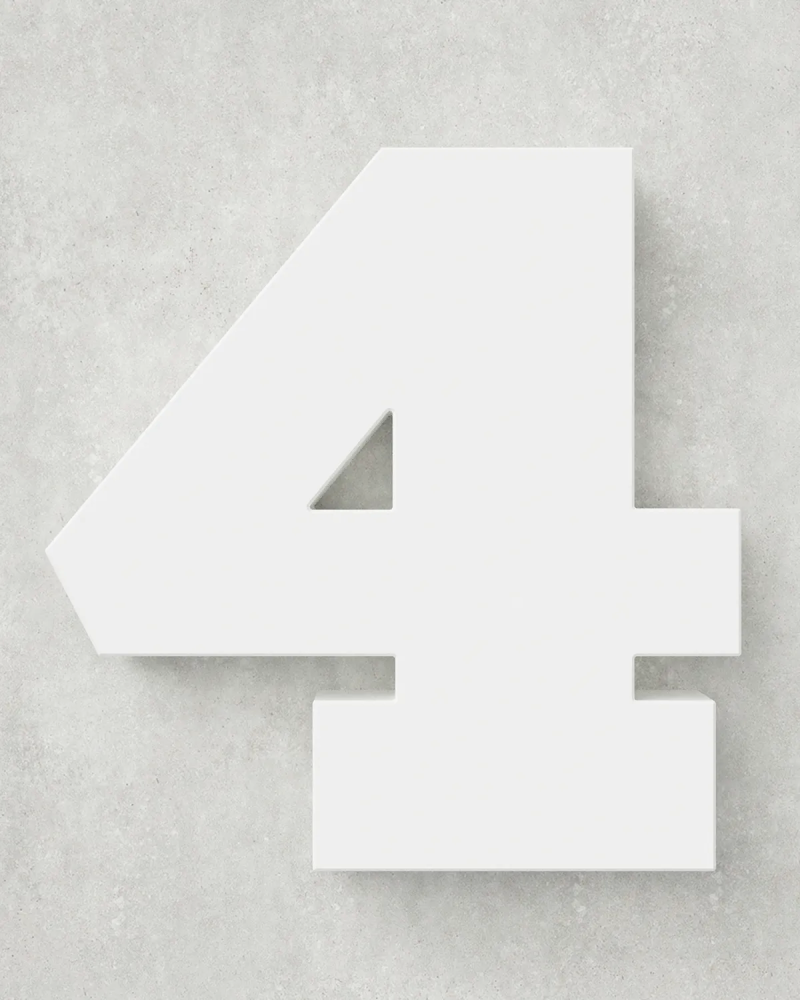 Classic Block ‣ Number 4 (Single Colour)