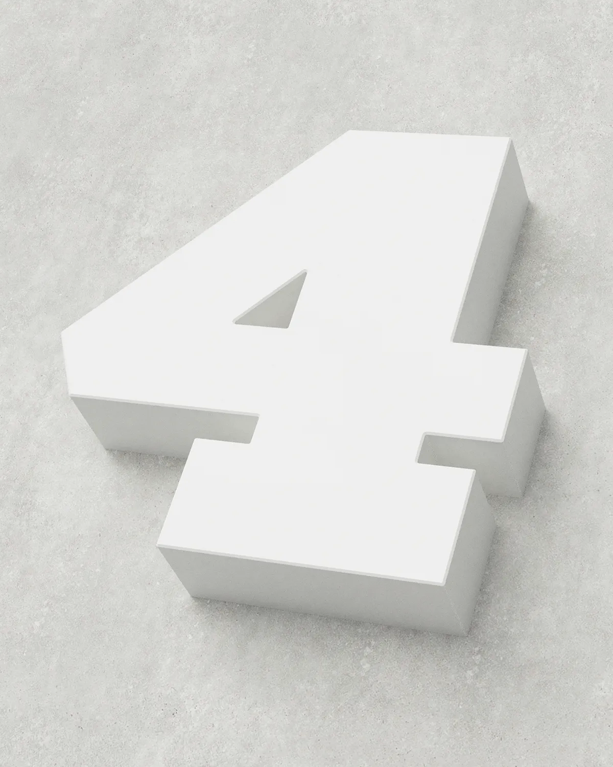 Classic Block ‣ Number 4 (Single Colour)