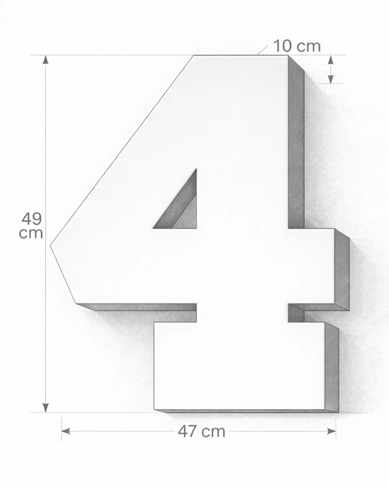 Classic Block ‣ Number 4 (Single Colour)
