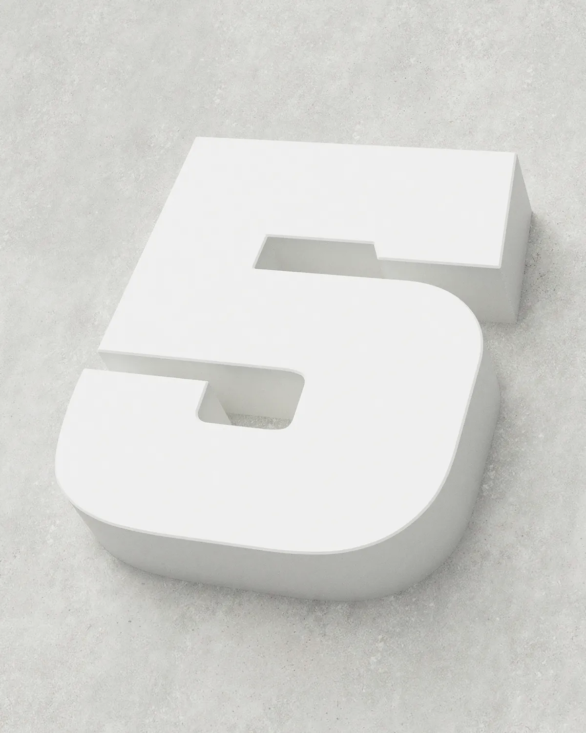 Classic Block ‣ Number 5 (Single Colour)