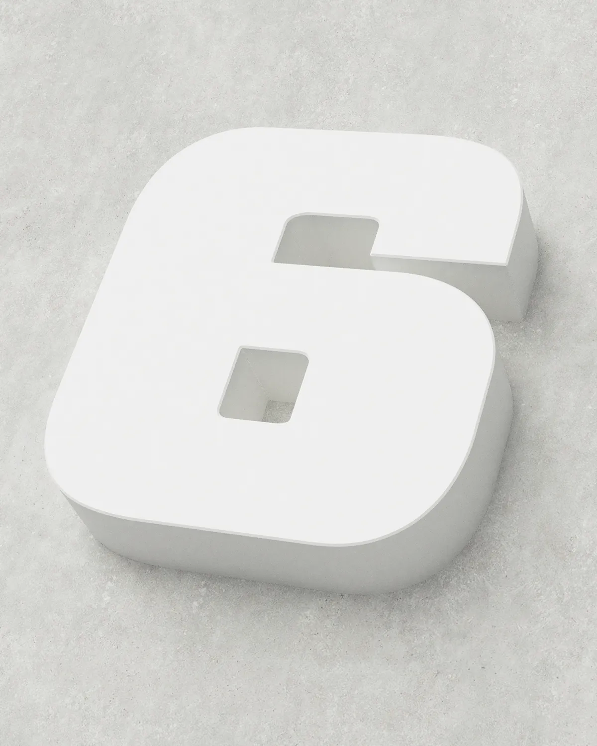 Classic Block ‣ Number 6 (Single Colour)