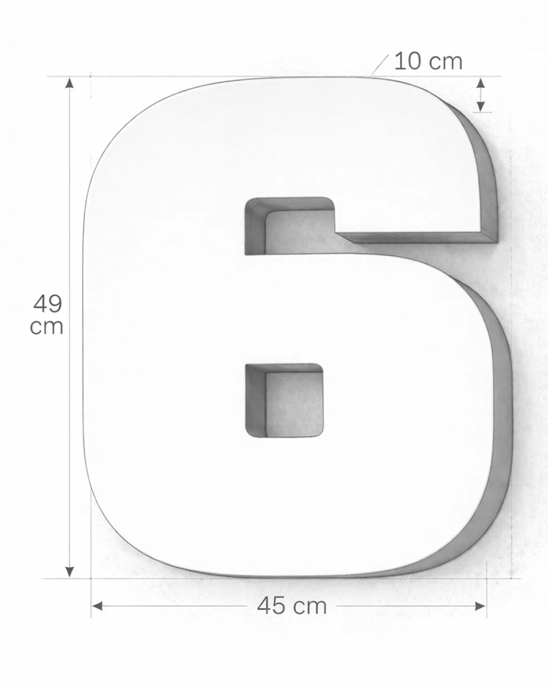 Classic Block ‣ Number 6 (Single Colour)