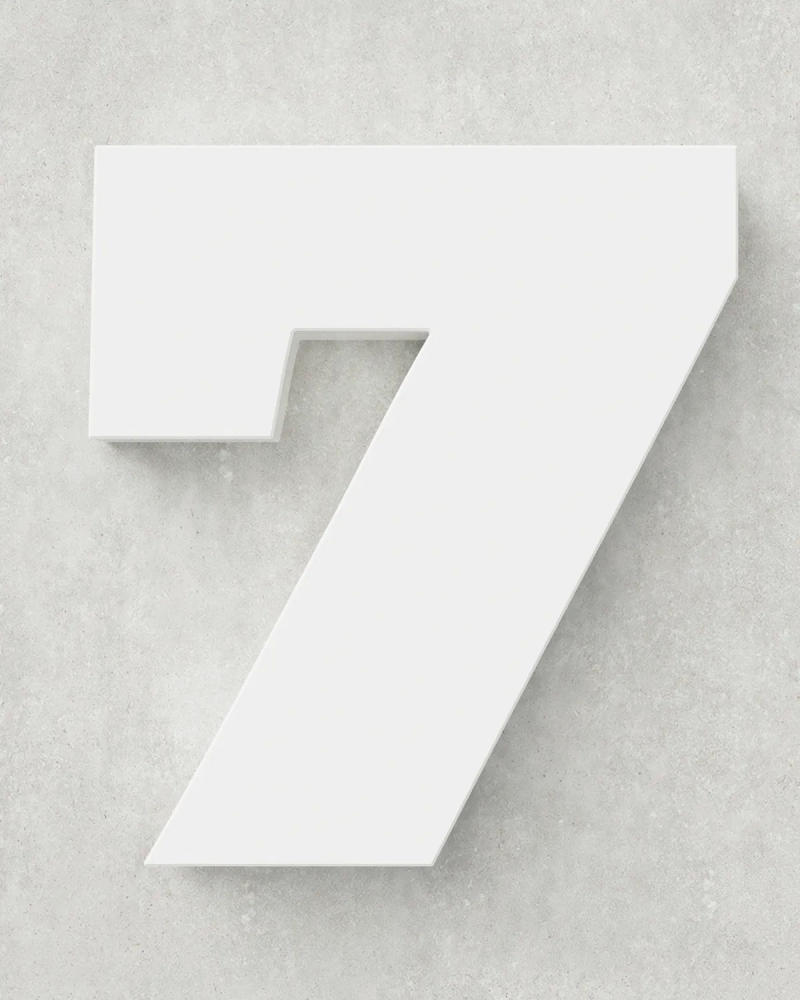 Classic Block ‣ Number 7 (Single Colour)