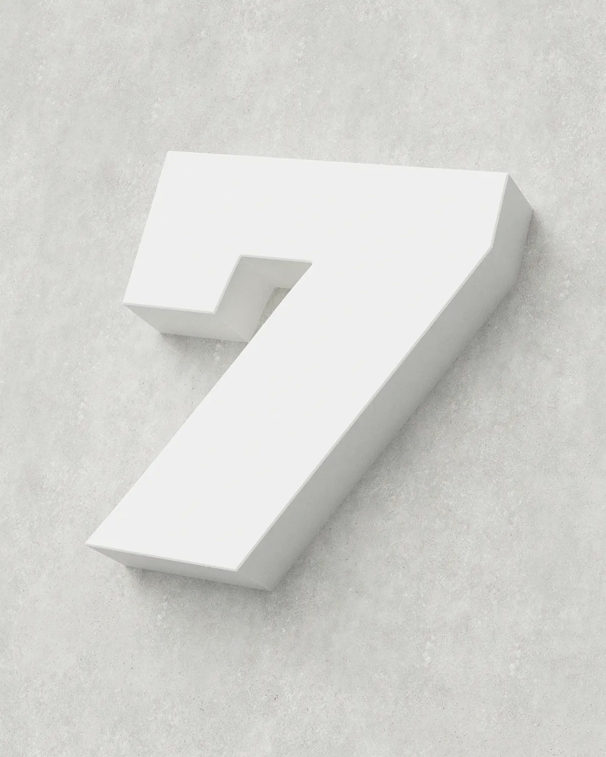 Classic Block ‣ Number 7 (Single Colour)