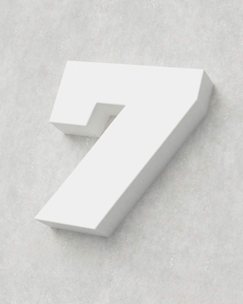 Classic Block ‣ Number 7 (Single Colour)