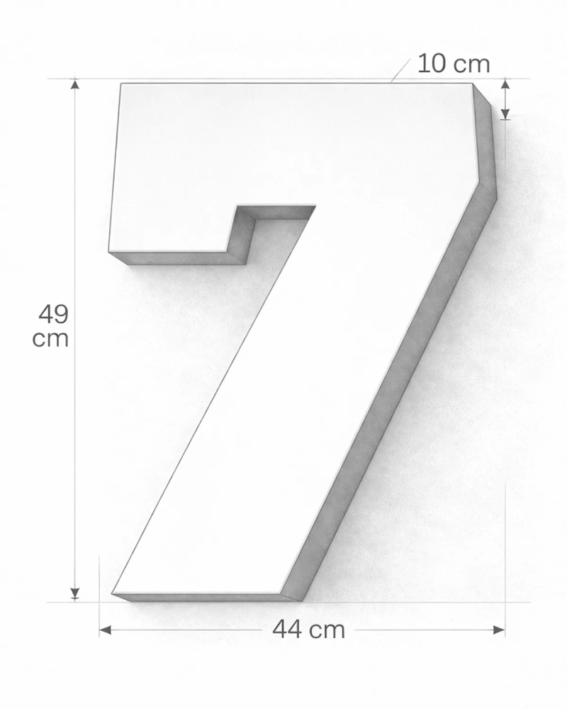 Classic Block ‣ Number 7 (Single Colour)