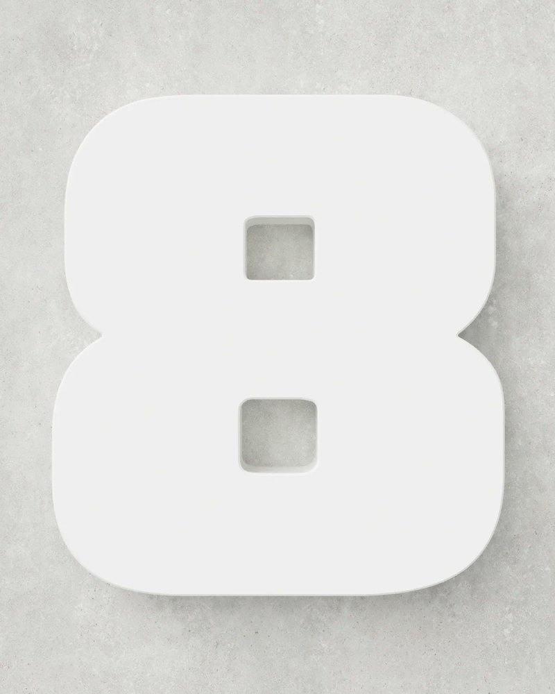 Classic Block ‣ Number 8 (Single Colour)