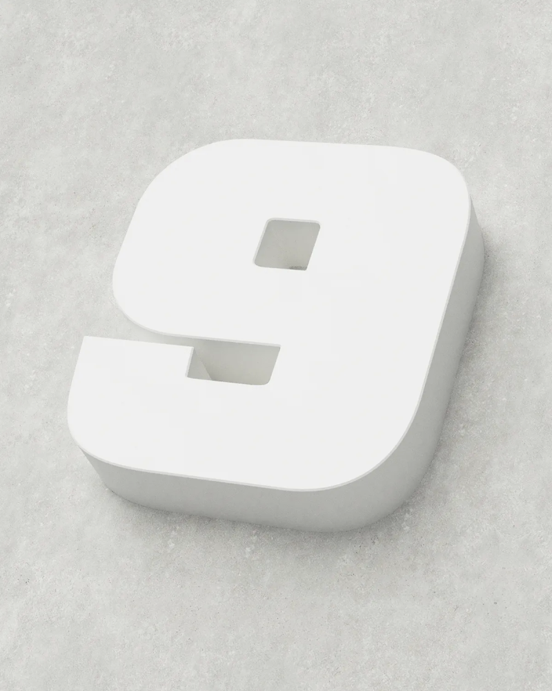 Classic Block ‣ Number 9 (Single Colour)