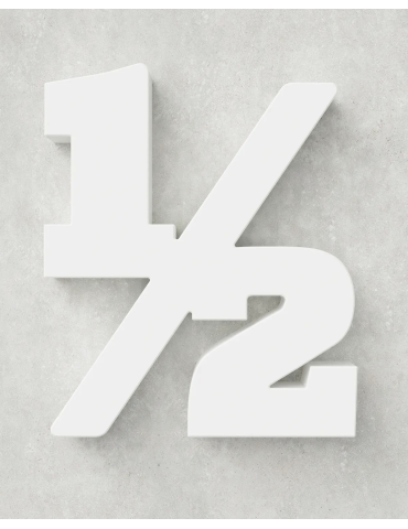 Classic Block ‣ Number 1/2 (Single Colour)