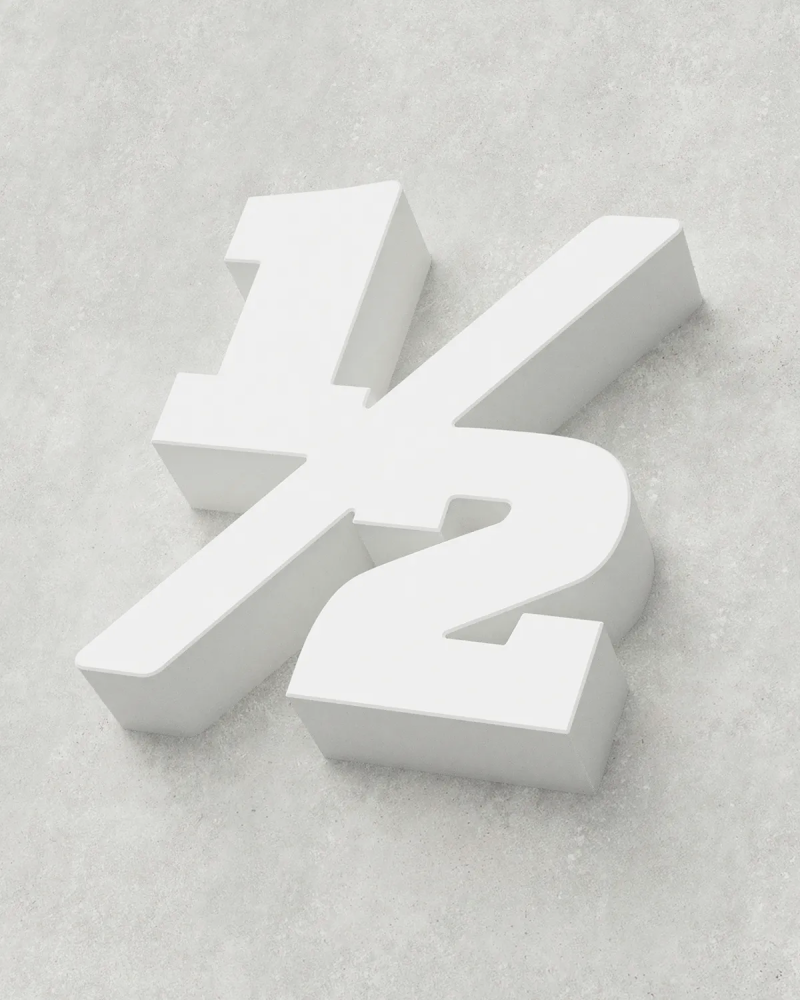 Classic Block ‣ Number 1/2 (Single Colour)