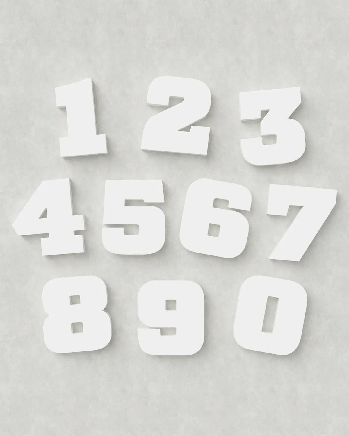 Classic Block ‣ Full Set 0-9 (Single Colour)