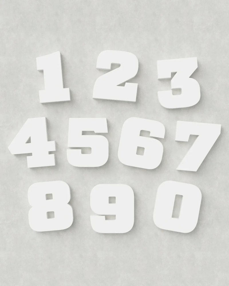 Classic Block ‣ Full Set 0-9 (Single Colour)