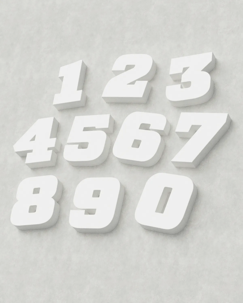 Classic Block ‣ Full Set 0-9 (Single Colour)