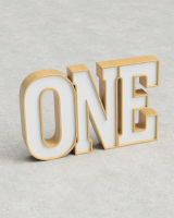 Two-Tone ONE Sign ‣ Style 01 ‣ Wood Finish