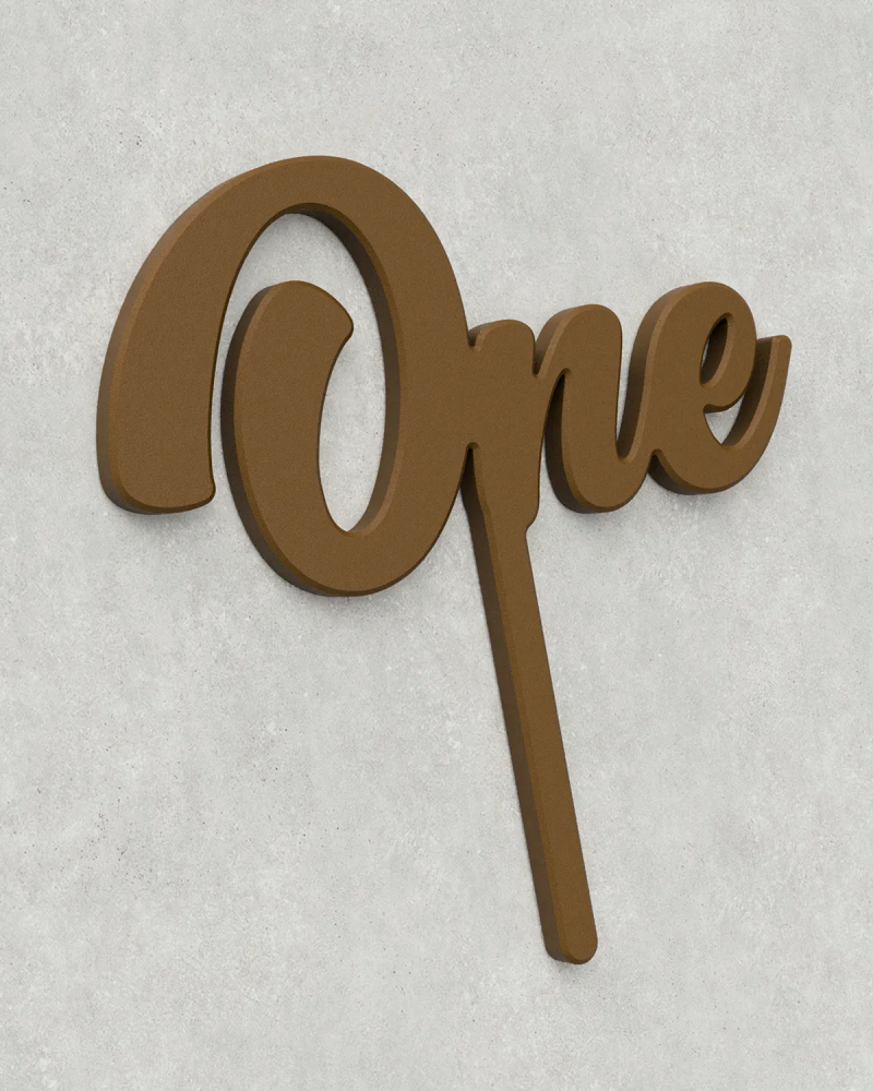 Cake Topper ‣ One ‣ Style 05